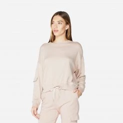 Monrow Loungewear Tops Patch Pocket Sweatshirt