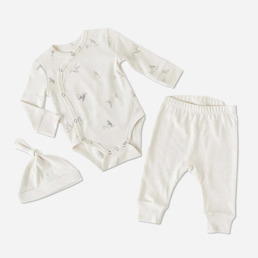 Pehr Kimono 3-Piece Set- Stork Surprise Just In 1 Pehr Kimono 3-Piece Set- Stork Surprise Just In