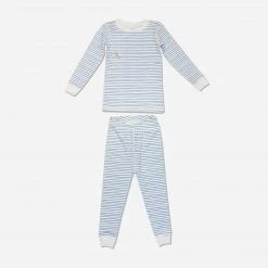 Dodo Banana Little Ones Blue Stripes Pajama Set