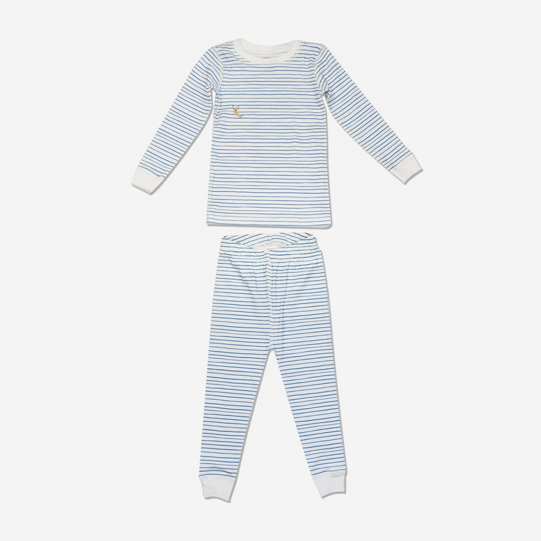 Dodo Banana Little Ones Blue Stripes Pajama Set 1 Dodo Banana Little Ones Blue Stripes Pajama Set