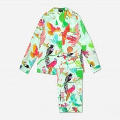 Karen Mabon Sustainability Shop Birds Of A Feather Long PJ Set