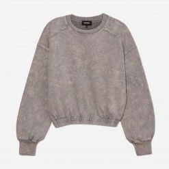 Monrow Stone Wash Relaxed Sweatshirt Loungewear Tops