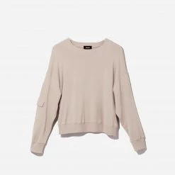 Monrow Loungewear Tops Patch Pocket Sweatshirt