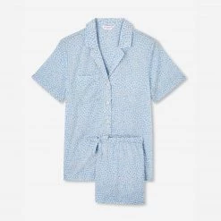 Derek Rose Printed Shortie Pajama Set